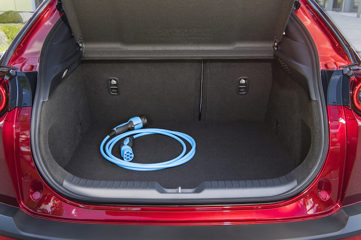Red Mazda CX30 boot space